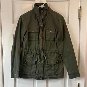 Market & Spruce Olive Green Lightweight Spring Utility Jacket - Size Small
